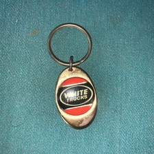 Vintage White Semi Trucks Oval