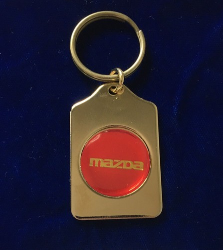 Vintage keychain mazda script - keychain,